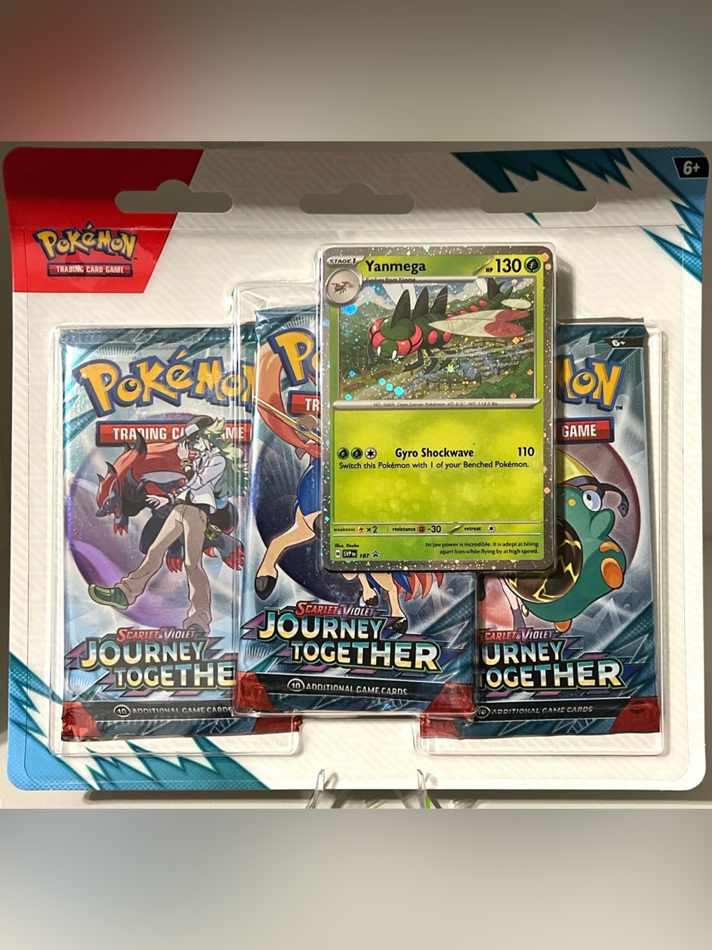 Pokémon TCG Scarlet & Violet - Journey Together: 3 Pack Blister W/ YANMEGA Promo